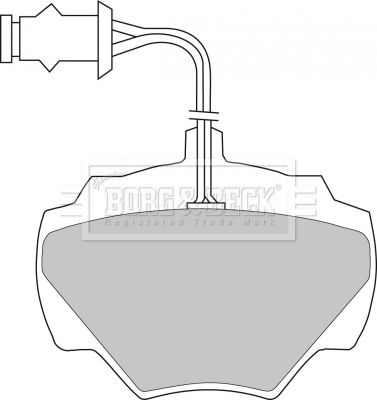 BORG & BECK Комплект тормозных колодок, дисковый тормоз BBP1279